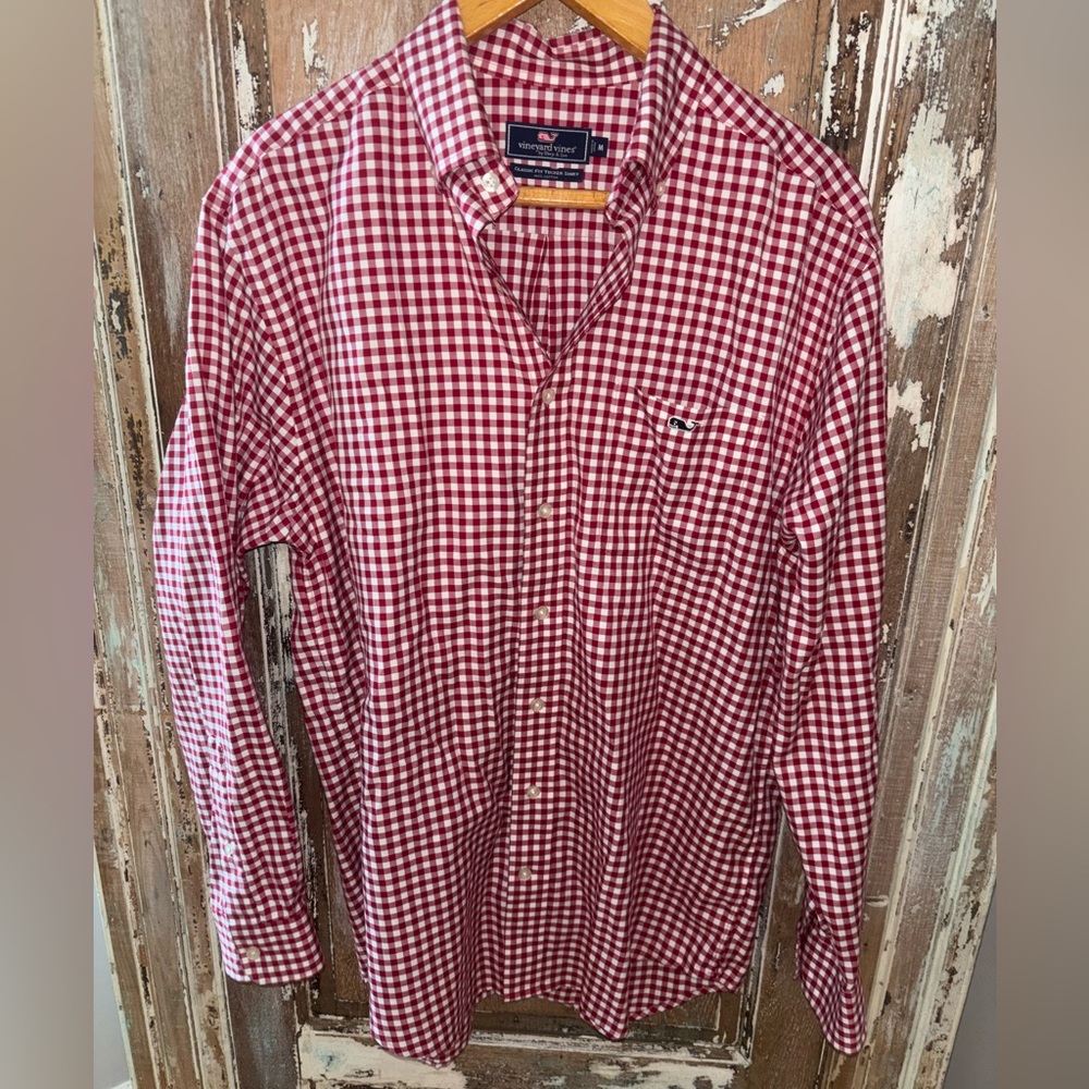 Vineyard Vines Medium Button Down. Gingham Casual… - image 1